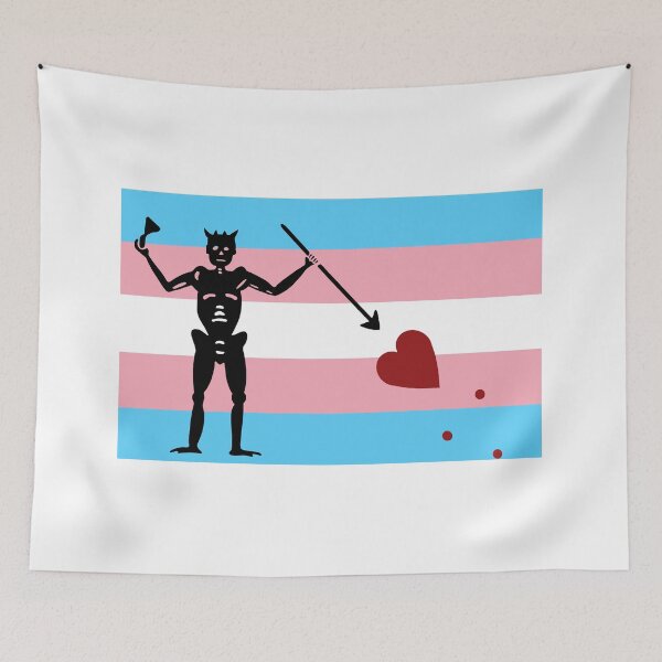Item preview, Pirate pride flag transgender Blackbeard designed and sold by Theoldgirl900.