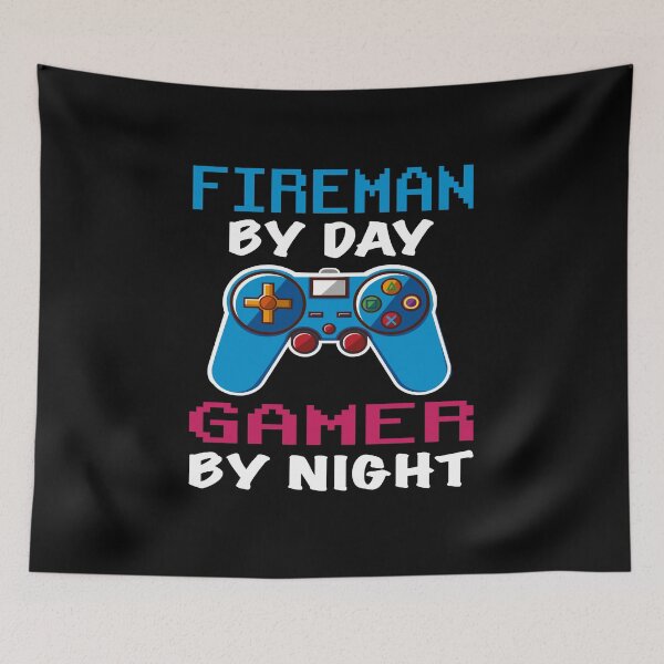 Item preview, fireman By Day Gamer By Night shirt, Funny fireman Gamer Birthday Gift, fireman Dad Husband Boyfriend Video games Lovers Christmas Gift  designed and sold by xlnv.