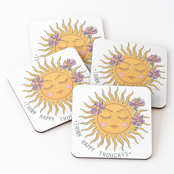 Item preview, Think Happy Thoughts Boho Vintage Retro Vibes, Desert Living, Desert Dreaming designed and sold by andieartco.