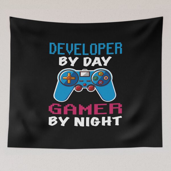 Item preview, developer By Day Gamer By Night shirt, Funny developer Gamer Birthday Gift, developer Dad Husband Boyfriend Video games Lovers Christmas Gift  designed and sold by xlnv.