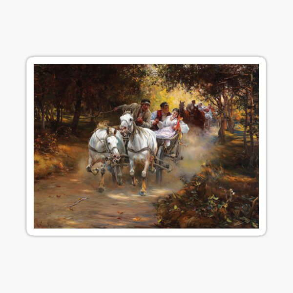 Item preview, Country Wedding | Alfred von Wierusz-Kowalski | Polish Culture Art designed and sold by CJET.