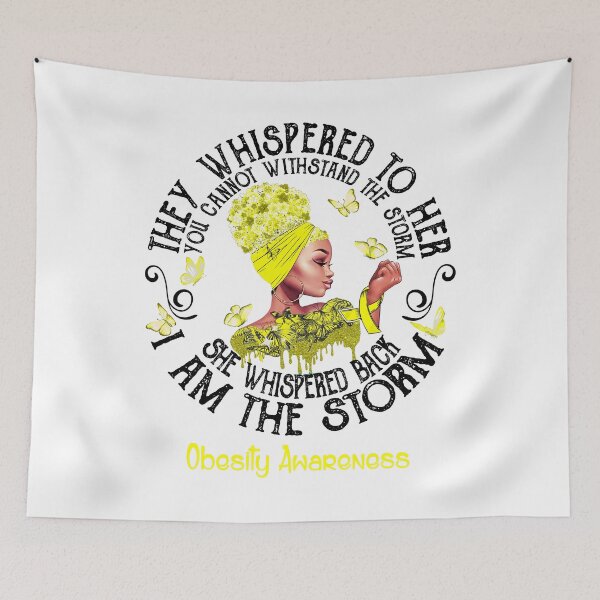 Item preview, Black Girl Fighter Strong I Am The Storm Obesity Awareness designed and sold by Mnrshirley.