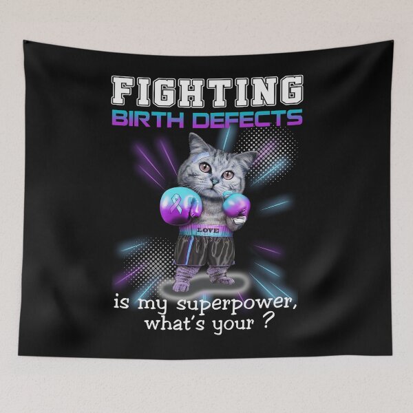 Item preview, Funny Cat Fighting Birth defects Is My Superpower What's Your designed and sold by Kohend.