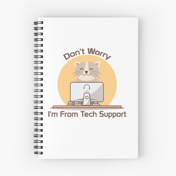 Item preview, Don't Worry I'm From Tech Support Funny Quote And Cat On A Laptop Computer designed and sold by Med ing.