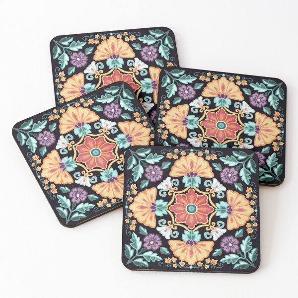Item preview, Garden Mandala - midnight designed and sold by AprilAppleArt.