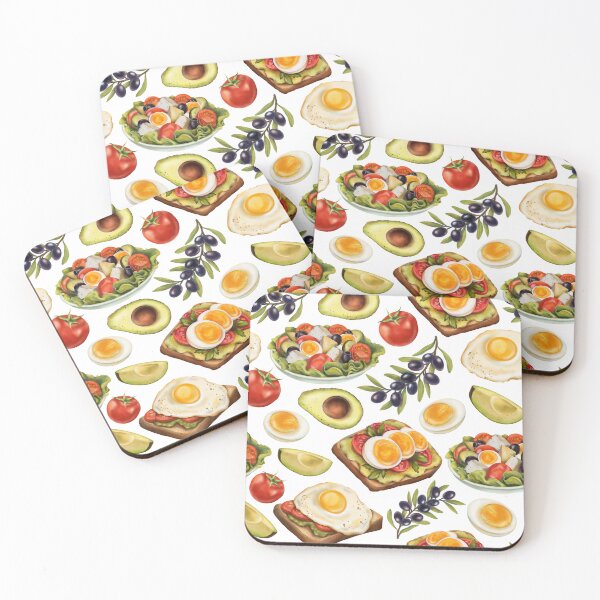 Item preview, Healthy Food - Vegetables and Eggs Seamless Pattern designed and sold by silviaol.