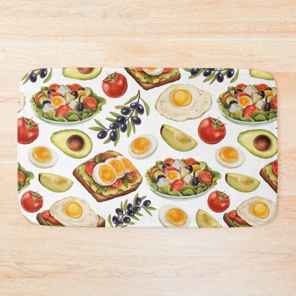 Item preview, Healthy Food - Vegetables and Eggs Seamless Pattern designed and sold by silviaol.