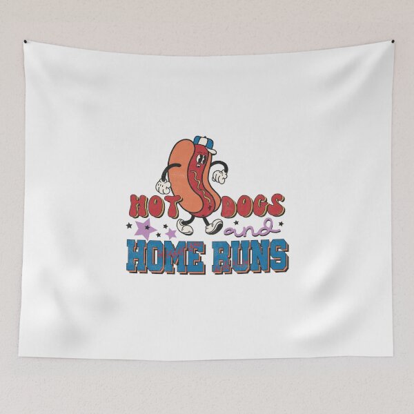 Item preview, Hot Dogs and Home Runs Game Day Concessions Vintage Retro Vibes, Baseball Lover, Baseball Game designed and sold by andieartco.
