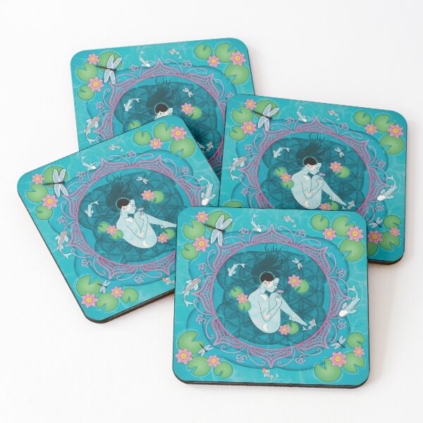 Item preview, Girl in Lotus Pond  designed and sold by MJ Koldewyn.