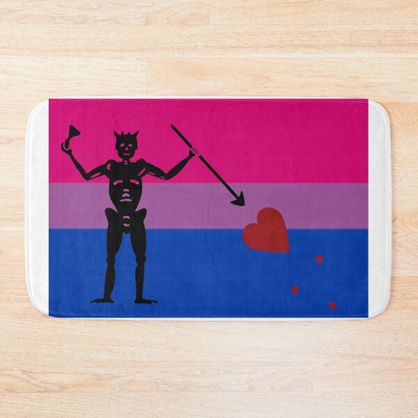 Item preview, Pirate pride flag bisexual bi Blackbeard designed and sold by Theoldgirl900.