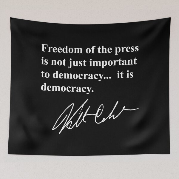 Item preview, Freedom of the press is not just important to democracy, it is democracy. 2 designed and sold by Thelittlelord.
