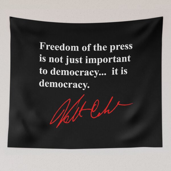 Item preview, Freedom of the press is not just important to democracy, it is democracy. 3 designed and sold by Thelittlelord.