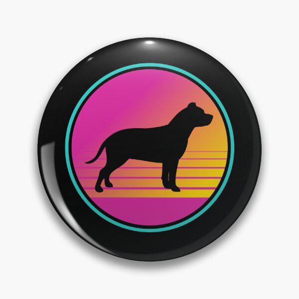 Item preview, Retro Summer Beach 80s Pit Bull Pittie Gift  designed and sold by Guarddogdrive.