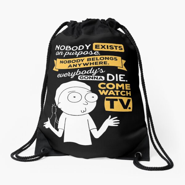 Nobody Exists on Purpose Drawstring Bag