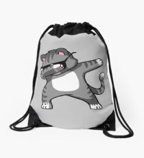 Dabbing Cat Funny Hip Hop T-shirt Drawstring Bag
