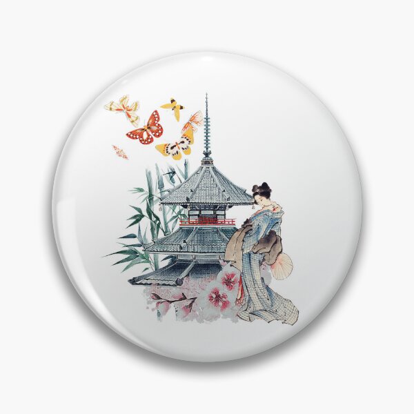 Item preview,     Vintage Japanese Pagoda Art     designed and sold by joseech.