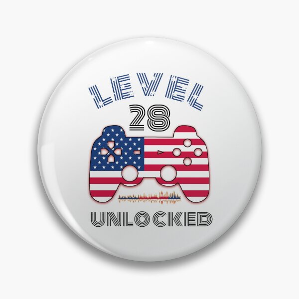 Item preview, Awesome 28th Birthday Unisex T-Shirt , Level 28 Unlocked Gift Shirt , Birthday Shirt For 28 Year Old, American flag level 28 unlocked , Funny gift Shirt for gamer shirt designed and sold by cizito.