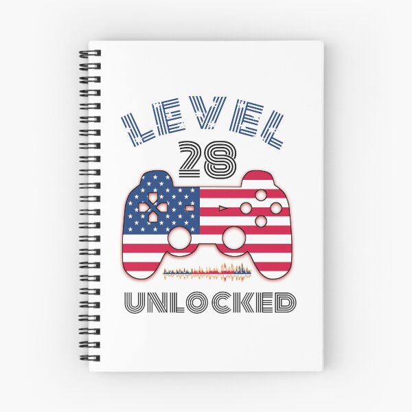 Item preview, Awesome 28th Birthday Unisex T-Shirt , Level 28 Unlocked Gift Shirt , Birthday Shirt For 28 Year Old, American flag level 28 unlocked , Funny gift Shirt for gamer shirt designed and sold by cizito.