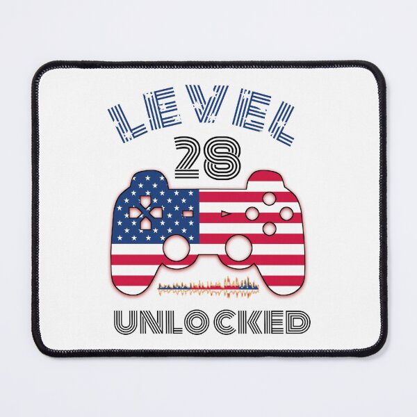 Item preview, Awesome 28th Birthday Unisex T-Shirt , Level 28 Unlocked Gift Shirt , Birthday Shirt For 28 Year Old, American flag level 28 unlocked , Funny gift Shirt for gamer shirt designed and sold by cizito.