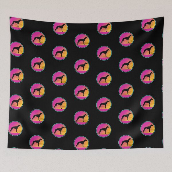 Item preview, Retro Summer Beach 80s Greyhound Dog Gift  designed and sold by Guarddogdrive.