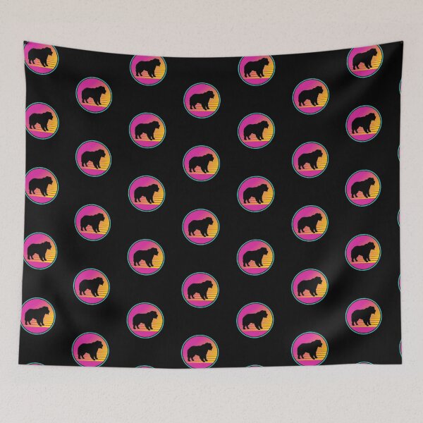 Item preview, Retro Summer Beach 80s St Bernard Dog Gift  designed and sold by Guarddogdrive.