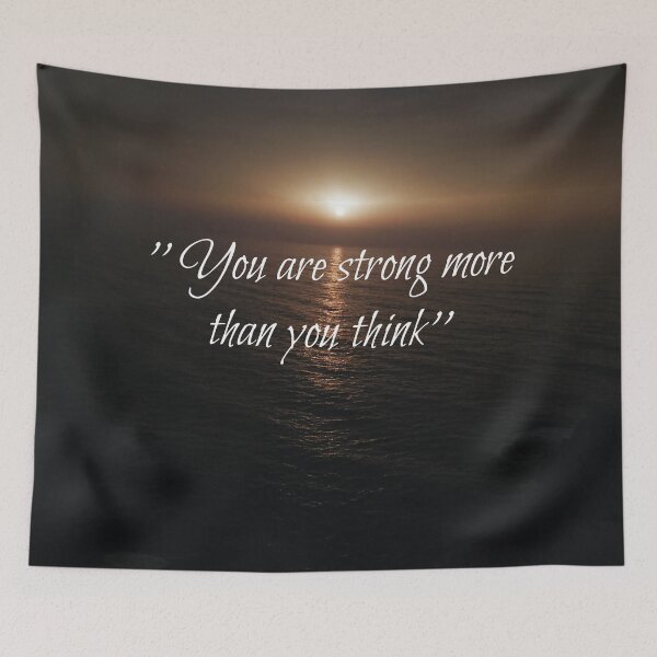 Item preview, you are strong more than you think inspirational sunset quotes  designed and sold by HBWOLFARTS.