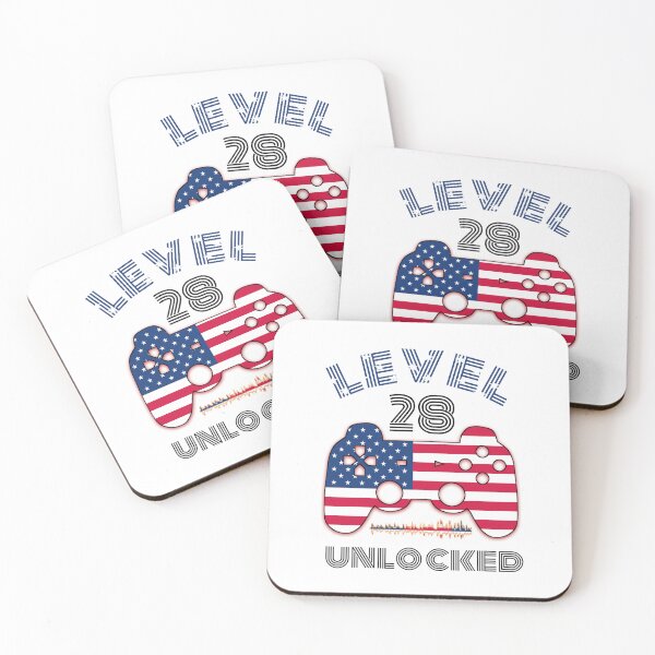 Item preview, Awesome 28th Birthday Unisex T-Shirt , Level 28 Unlocked Gift Shirt , Birthday Shirt For 28 Year Old, American flag level 28 unlocked , Funny gift Shirt for gamer shirt designed and sold by cizito.