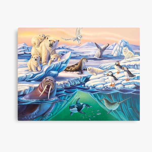 Arctic Animals Metal Print