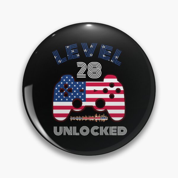 Item preview, Awesome 28th Birthday Unisex T-Shirt , Level 28 Unlocked Gift Shirt , Birthday Shirt For 28 Year Old, American flag level 28 unlocked , Funny gift Shirt for gamer ,Funny shirt designed and sold by cizito.
