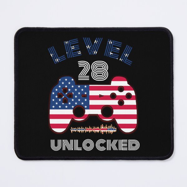 Item preview, Awesome 28th Birthday Unisex T-Shirt , Level 28 Unlocked Gift Shirt , Birthday Shirt For 28 Year Old, American flag level 28 unlocked , Funny gift Shirt for gamer ,Funny shirt designed and sold by cizito.