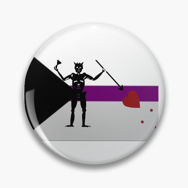 Item preview, Pirate pride flag demisexual Blackbeard designed and sold by Theoldgirl900.