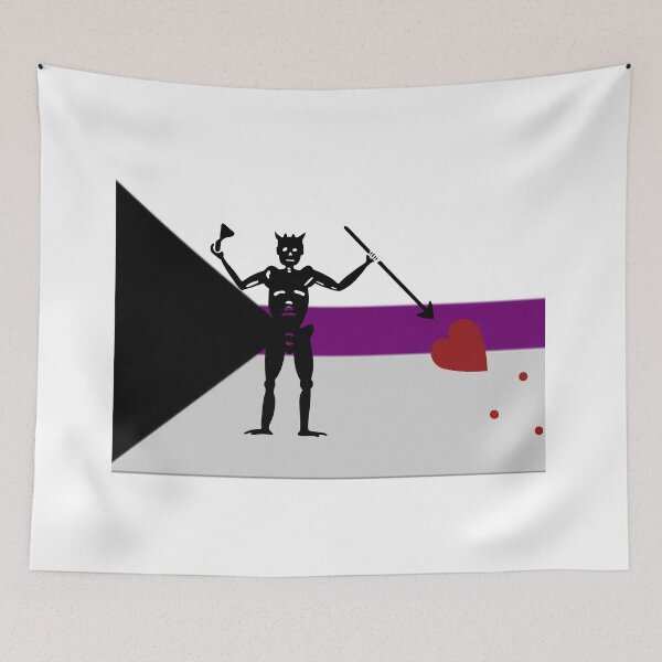 Item preview, Pirate pride flag demisexual Blackbeard designed and sold by Theoldgirl900.