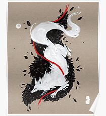 WHITE FOX RIBBONS Poster