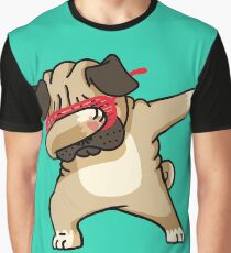 Dabbing Pug funny hip hop tshirt Graphic T-Shirt