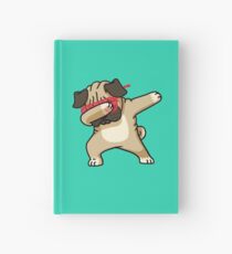 Dabbing Pug funny hip hop tshirt Hardcover Journal