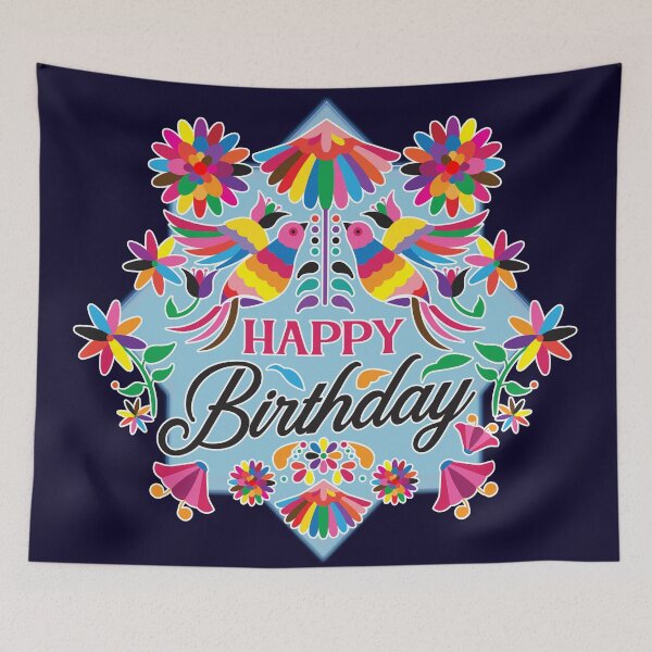 Item preview, Multicolored birds and flowers birthday designed and sold by Astralia.