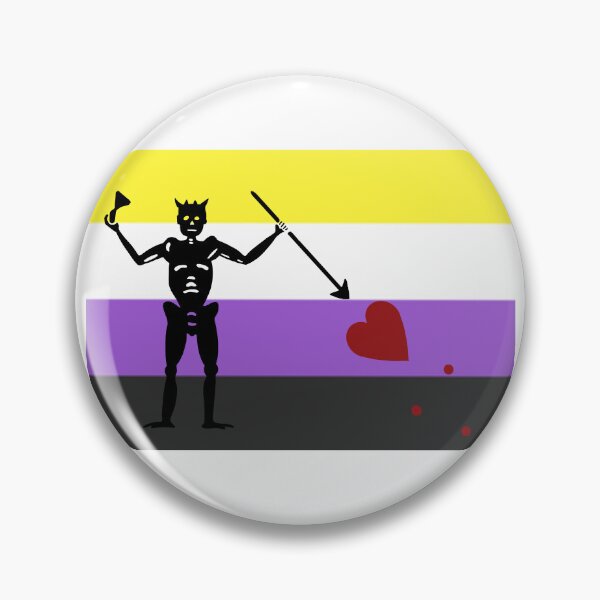 Item preview, Pirate pride flag nonbinary Blackbeard designed and sold by Theoldgirl900.