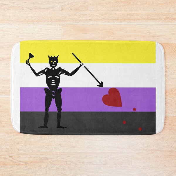 Item preview, Pirate pride flag nonbinary Blackbeard designed and sold by Theoldgirl900.