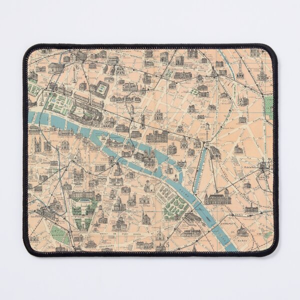 Item preview, Old map of Paris 1905 designed and sold by coolshitba.