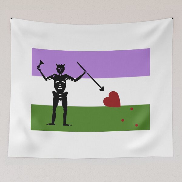 Item preview, Pirate pride flag genderqueer Blackbeard designed and sold by Theoldgirl900.