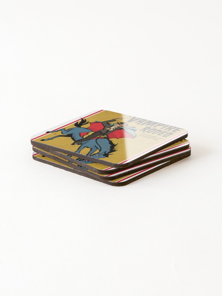 Thumbnail 4 of 5, Coasters (Set of 4), Vampire Rodeo designed and sold by boonanert.