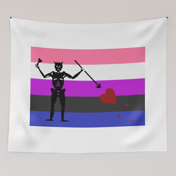 Item preview, Pirate pride flag genderfluid Blackbeard designed and sold by Theoldgirl900.