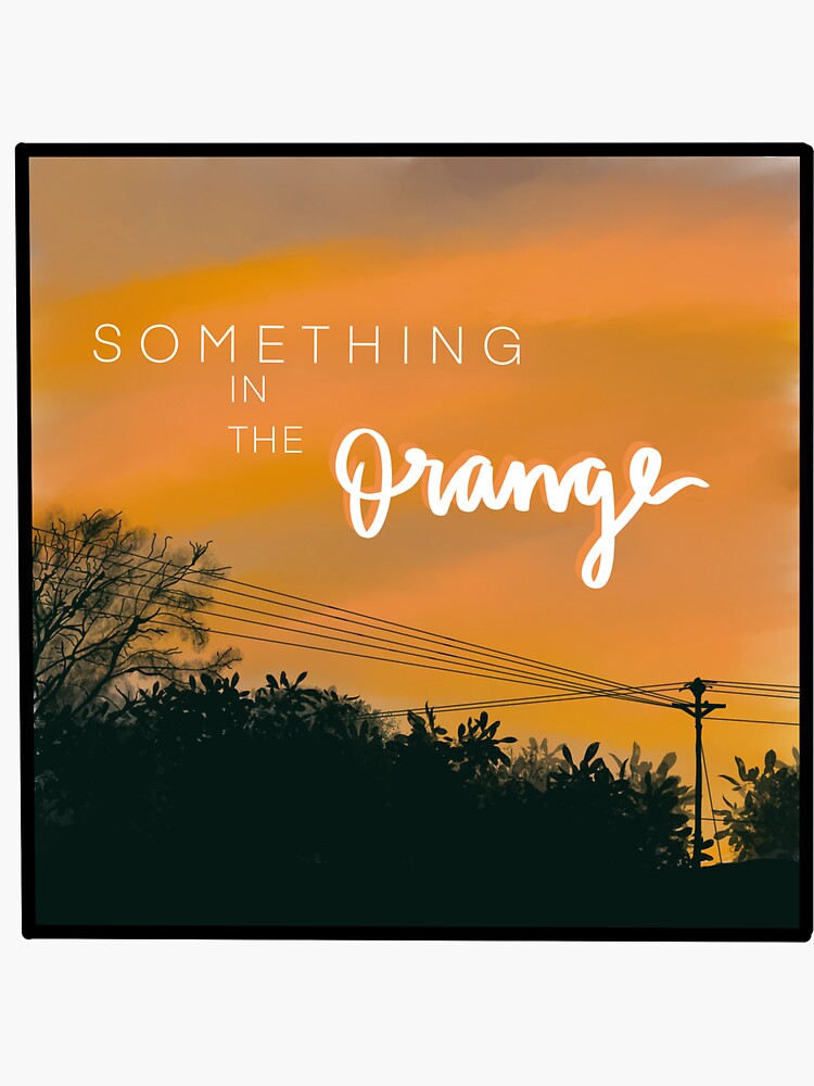 "SOMETHING IN THE ORANGE" Sticker for Sale by meghans-designs | Redbubble