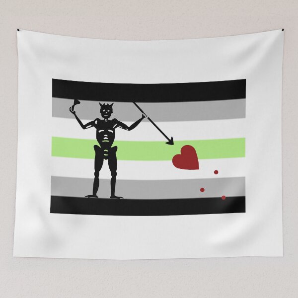 Item preview, Pirate pride flag agender Blackbeard designed and sold by Theoldgirl900.
