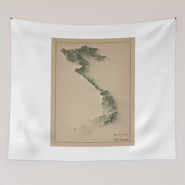 Item preview, Vietnam Relief Map 3D digitally-rendered designed and sold by ThinkAboutMaps.