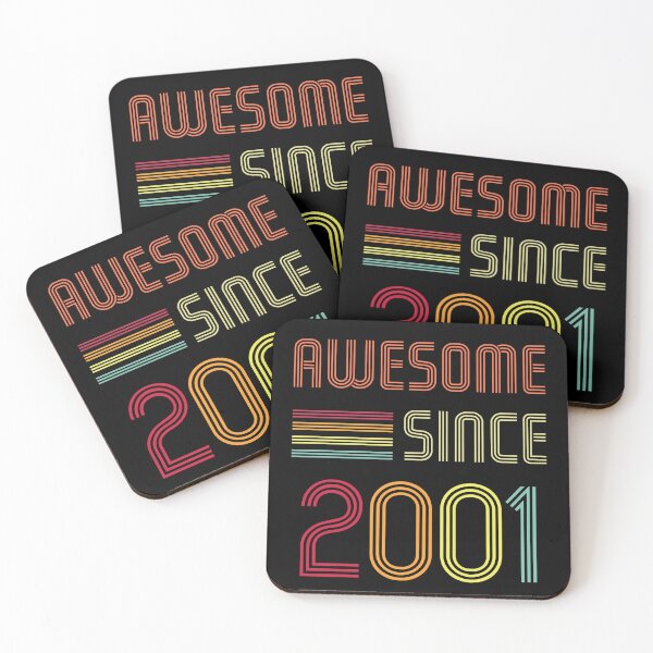 Item preview, Awesome Since 2001 22 years old Birthday Retro designed and sold by Mansn.