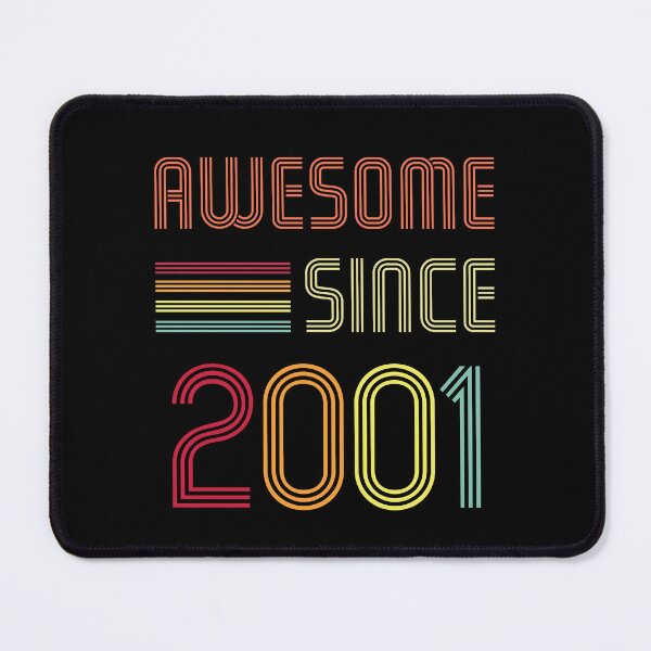 Item preview, Awesome Since 2001 22 years old Birthday Retro designed and sold by Mansn.