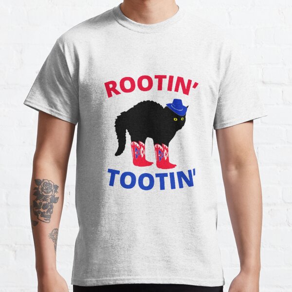 Chat Cowboy Rootin Tootin T-shirt classique
