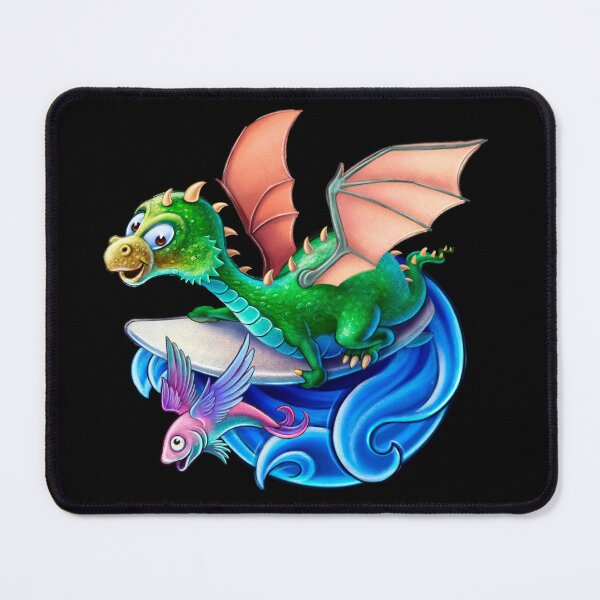 Dragón surfista Alfombrilla de ratón