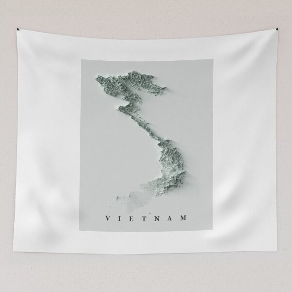 Item preview, Vietnam Relief Map 3D digitally-rendered designed and sold by ThinkAboutMaps.